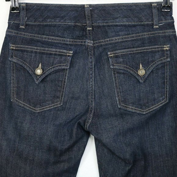 Gap Crop Capris Curvy Flare Jeans Stretch Flap Pockets 6 28 - Picture 6 of 10